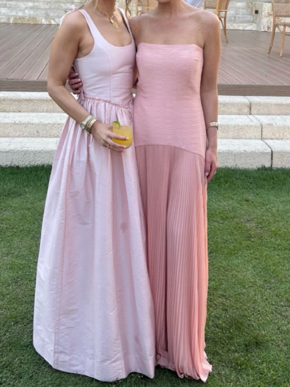 BEST Alexis Sunniva Maxi Dress Gown Small Blush Pink Party Cocktail Wedding